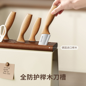 HeDouC Vintage Knife Set 4Pcs Stainless Steel Polished Blade <b>Kitchen</b> Use - Product Image 3