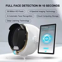 Analyseur de peau IA, machine d'analyse de la peau du visage avec imagerie spectrale, reconnaissance faciale IA, simulation 3D et calcul en nuage