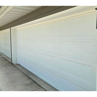 Porte de garage commerciale sur mesure en aluminium robuste, à levage vertical automatique, avec rail supérieur