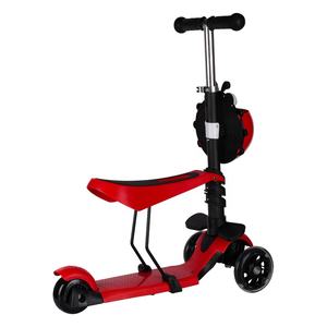 大人気！3-in-1 女の子向け ベビーカー兼用キッズスクーター 足けり 乗用玩具 三輪車 キックボード（シート付き） - Product Image 2