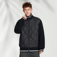 Veste en duvet pour homme personnalisée, chaude pour l'hiver, légère, écologique, respirante, col montant