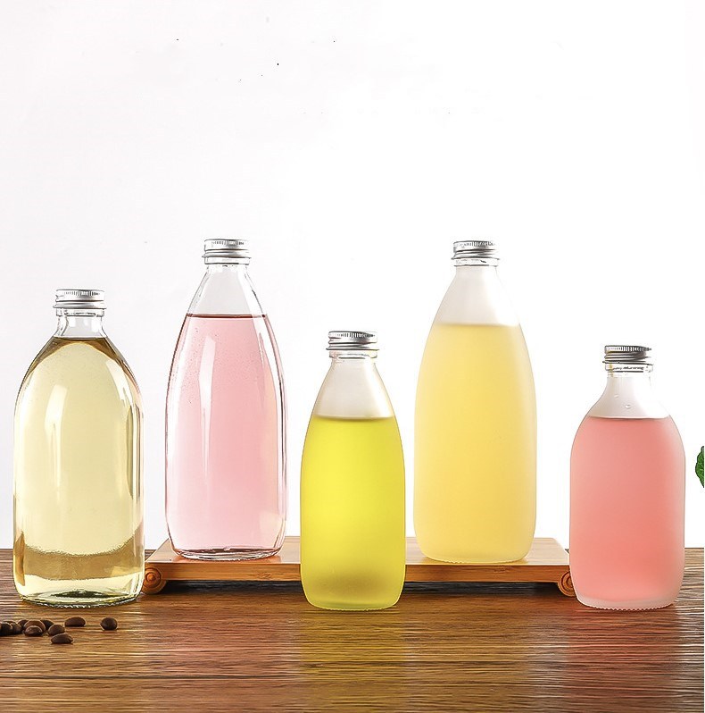 250~500ml Glass Milk Bottles frosted glass bottle Glassware