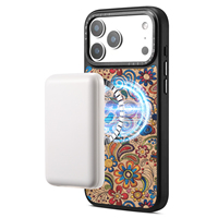 Coque de téléphone pour iPhone 18 Pro Max, chargement magnétique sans fil, style brodé, texture givrée, liège, compatible 17 16 15