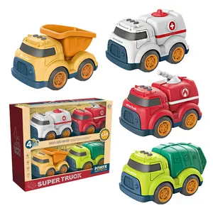 धक्का और जाने कारें खिलौना आग इंजन खिलौने खुदाई के लिए कार्टून ट्रक खिलौना