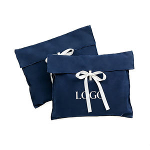 Bolsa de Regalo de Lujo con Logotipo Personalizado, Bolsa de Ante con Solapa, Bolso de Mano, Cartera, Guantes, Sombrero, Perfume, Embalaje para Pelucas, Bolsa de Terciopelo con Cinta - Product Image 1