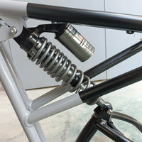 Cadre de vélo de plage électrique en alliage d'aluminium à suspension complète 20*4.0 Cadre de vélo de ville gras Ebike 73