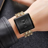 Montre à quartz Skmei 2371 2372 pour couple, cadran carré tendance, haute qualité, texture simple, classique haut de gamme, pour homme et femme, pour les amoureux