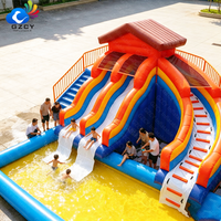 Piscine gonflable avec toboggan aquatique pour adultes et enfants, prix d'usine