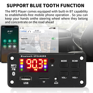 Módulo de <span class=keywords><strong>Audio</strong></span> inalámbrico <span class=keywords><strong>Bluetooth</strong></span> 5,0 DIY 12V MP3 WMA WAV placa decodificadora USB TF FM Radio manos libres grabadora de voz Digital coches - Product Image 5