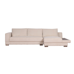Canapé d'angle en velours côtelé <span class=keywords><strong>beige</strong></span> crème moderne et luxueux, en forme de L, pour salon, avec chaise longue - Product Image 6