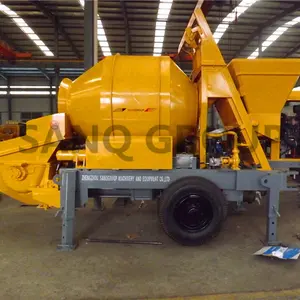 SANQ Mobile low price Construction concrete pump machine 30m3/h capacity Concrete mixer pump Mixing grit pump