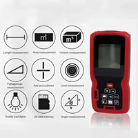 Télémètre laser de qualité industrielle, haute précision, 2,0 mm, portée 40 m, étanche IP54, garantie 3 ans, design compact rétroéclairé