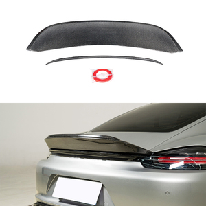 Modification et amélioration de voiture 2017-2025 : Ensemble de spoiler arrière en fibre de carbone style Spyder pour 718 Cayman Boxster - Product Image 1