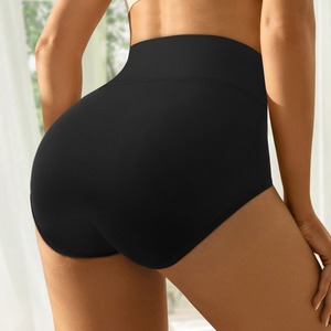 Culotte gainante taille haute sans couture, couleur unie, entrejambe en pur coton, pour le contrôle du ventre, grande taille pour femme - Product Image 3