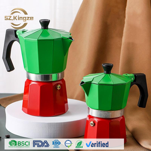 Caffettiera Moka Personalizzata Kingze 150ml 300ml, Percolatore Espresso Portatile, Caffettiera Moka Italiana per Caffè Verde, per Uso Professionale - Product Image 1