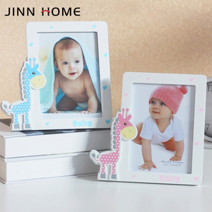 Jinnhome nuova moda giraffa design blu in legno 5*7 dimensioni eco-friendly telaio per bambino - Product Image 6