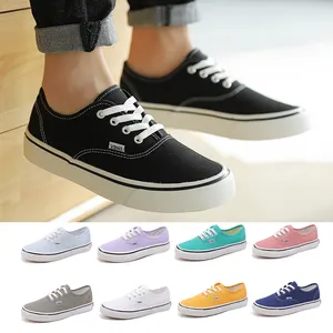 2024 WY Wholesale Fashion Canvas Trendy Shoes Vulcanize Shoes Non-slip Footwear Men Vulcanized Flat Canvas Shoes