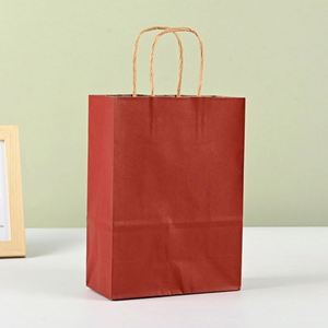 ถุงช้อปปิ้งสีพื้นแบบกำหนดเองได้พร้อมหูหิ้วสำหรับใช้เป็นของชำร่วยในงานปาร์ตี้ ถุงของขวัญกระดาษ - Product Image 3
