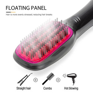 Brosse à air chaud 3 en 1, sèche-<span class=keywords><strong>cheveux</strong></span>, peigne, <span class=keywords><strong>appareil</strong></span> <span class=keywords><strong>de</strong></span> permanente, fer à friser rapide, peigne lisseur électrique - Product Image 2