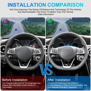NaviHua 12.3 Inch Panel <b>Car</b> Digital LCD Dashboard Instrument Cluster <b>Speedometer</b> <b>for</b> Benz C/GLC Class 2015-2021 Plug and Play - Product Image 2