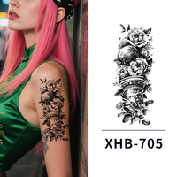 Autocollants de tatouage temporaire pour hommes, nouveaux designs, sûrs pour la peau, non toxiques, pour corps, épaules et bras