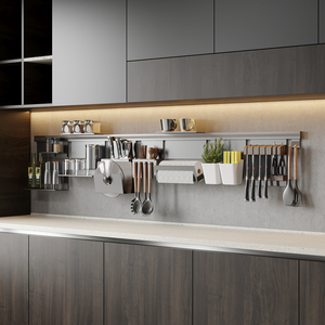 Goldmine Supports de rangement muraux haut de gamme pour ustensiles de <span class=keywords><strong>cuisine</strong></span> Étagère Assaisonnement <span class=keywords><strong>Barre</strong></span> de suspension - Product Image 5