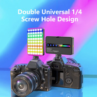 M160 Lumière d'Appoint de Poche RGB Carrée à Clip, Lampe d'Ambiance Pleine Couleur pour Prises de Vue Extérieures avec Téléphone Portable et Appareil Photo, Lumière d'Appoint LED