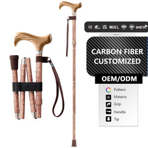 יוניסקס e אישר קל קריסת מקל הליכה גמיש גמיש גמישות המוחצבת קל לכוונן גובה מתקפל פחמן - Product Image 1