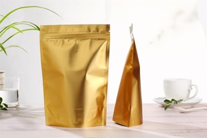 Custom Printed Metallized Gold Stand up Zipper Pouch Smell Proof Zip Lock Bag Bolsas <strong>Plasticas</strong> - Product Image 3