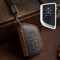 Convient à l'utilisation transfrontalière des étuis pour clés de voiture Acura RLX MDX/CDX/TLX-L/NSX étuis de protection en cuir véritable faits à la main