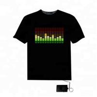 Venta al por mayor de etiquetas de luz activadas por música panel inalámbrico personalizado para camisetas de fiesta promoción