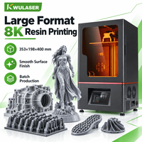 Imprimante 3D grand format 8K à résine, machine industrielle UV 405 nm de 16 pouces, système de prototypage rapide à polymérisation lumineuse haute précision