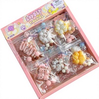 Jouet en plastique et silicone amusant en forme de nourriture, pendentif anti-stress souple, lot de 24 pièces en boîte colorée pour enfants