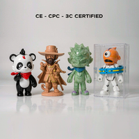 Figurines de panda en vinyle souple personnalisées, personnages animaux, boîte mystère, jouets de créateurs, fabricant OEM