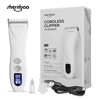 Tondeuse pour animaux Shernbao PGC-818 série D, tondeuse à poils pour chien, 3 vitesses, sans fil, USB-C, compatible avec les lames C8 D, peignes de guidage A5, haute puissance
