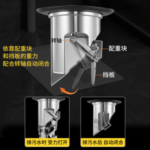 Tapa de desagüe universal para baño, boca ancha, cierre hermético para inodoro tipo squat, con características de prevención de insectos y olores - Product Image 5
