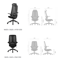 Chaise de bureau ergonomique à dossier haut en maille, avec appui-tête et accoudoirs réglables, vente directe d'usine, style moderne