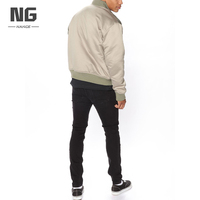 Veste de baseball en satin personnalisée pour hommes, style bloc de couleur en nylon à fermeture éclair, veste de bombardier au design classique