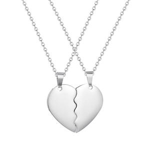 Collar de moda gargantilla clásica de acero inoxidable Simple personalizado pareja nombre Collar personalizado corazón collar a juego - Product Image 1