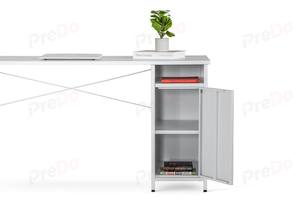 โต๊ะคอมพิวเตอร์เหล็ก <span class=keywords><strong>Predo</strong></span> OD50701 พร้อมตู้เก็บของบานเดี่ยว โต๊ะทำงานโลหะทันสมัย ประกอบง่าย พร้อมที่เก็บของ - Product Image 5