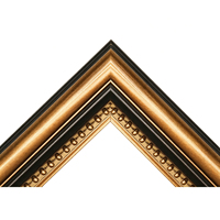 Moulure de cadre photo en bois de pin doré de 58 mm de largeur, profil de cadre en bois sculpté classique baroque orné pour grand miroir ou peinture à l'huile