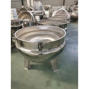 घर और रेस्तरां के लिए मिक्सर एगिटर के साथ स्टेनलेस स्टील इलेक्ट्रिक डबल गैस भाप जैकेटल - Product Image 5