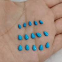 3x4 3x5 4x6 6x8mm forme de poire forme de goutte d'eau pierre Turquoise bleue Pure à dos plat Cabochons perles pour bricolage bijoux résultats