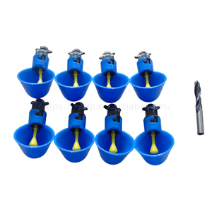 Penjualan Lintas Negara 8Pcs Peck Pigeon Water Bowl Kit, Tempat Minum Burung Otomatis dengan Mur & Mata Bor, Perlengkapan Kandang Unggas - Product Image 6