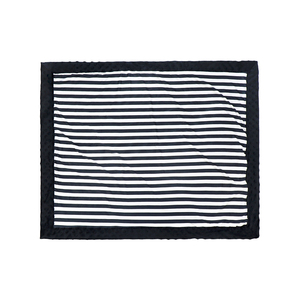 Langes pour bébés personnalisées, noires rayées, à motifs carrés imprimés, vente en gros, couverture enveloppante très douce, pour nouveau-né - Product Image 3