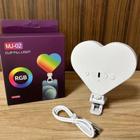 Lampe à clip moderne en forme de pomme 5V couleurs réglables beauté portable LED photographie en direct lumière de remplissage de téléphone portable