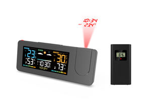 <span class=keywords><strong>Station</strong></span> météo Réveil <span class=keywords><strong>Projecteur</strong></span> Écran VA Numérique Heure Température Humidité Moniteur Baromètre Projection Réveil - Product Image 2