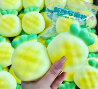 Trendy gele kleine ananasvormige squishy stressverlichtende speeltjes schattige PU langzaam rijzende squishy fruit knijp zachte kinderspeelgoedjes