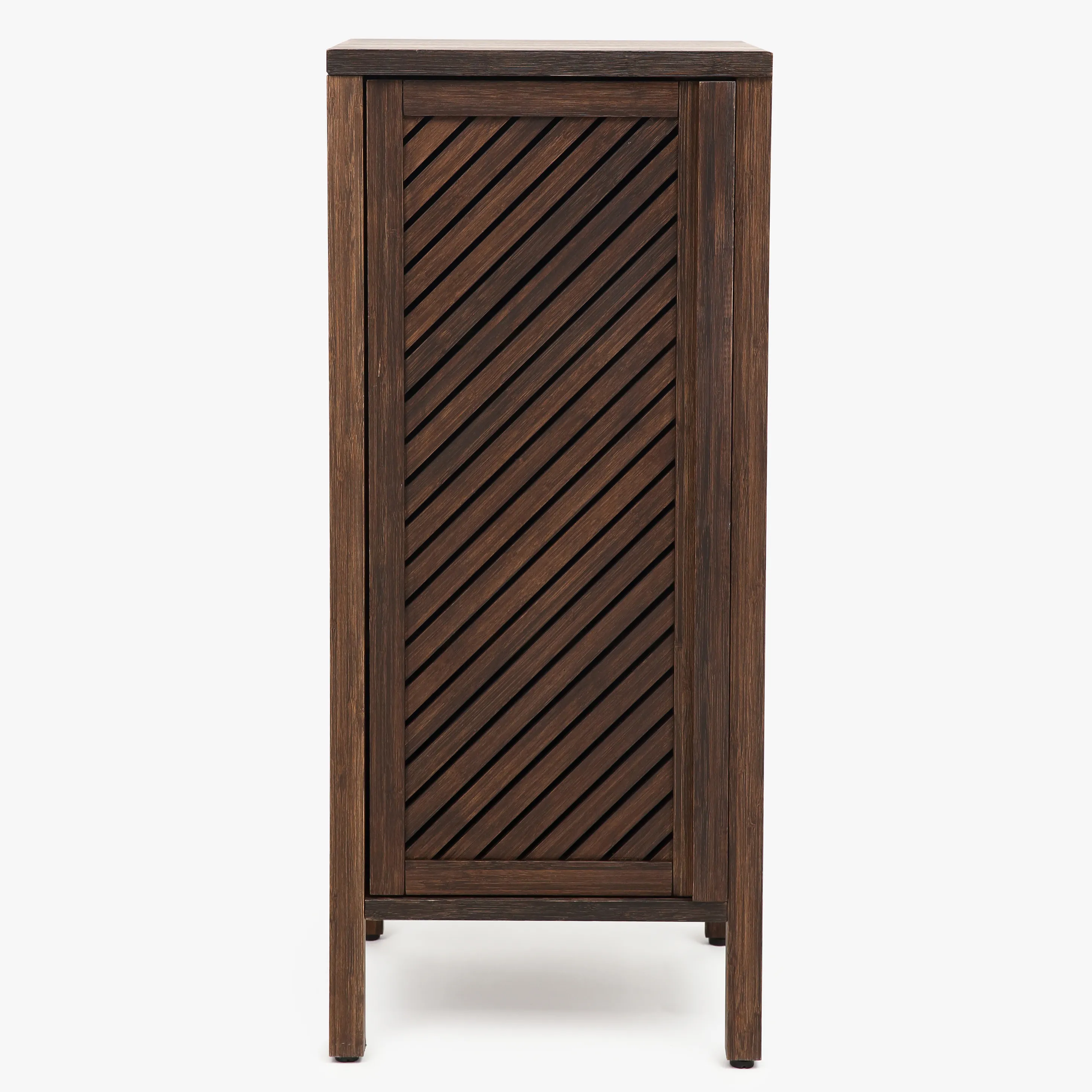 Multifunctional Use Bamboo Freestanding Storage Cabinet with Door for Bathroom Living Room