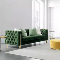 Canapé modulaire confortable de style moderne pour salon, ensemble de canapés sectionnels avec acier inoxydable